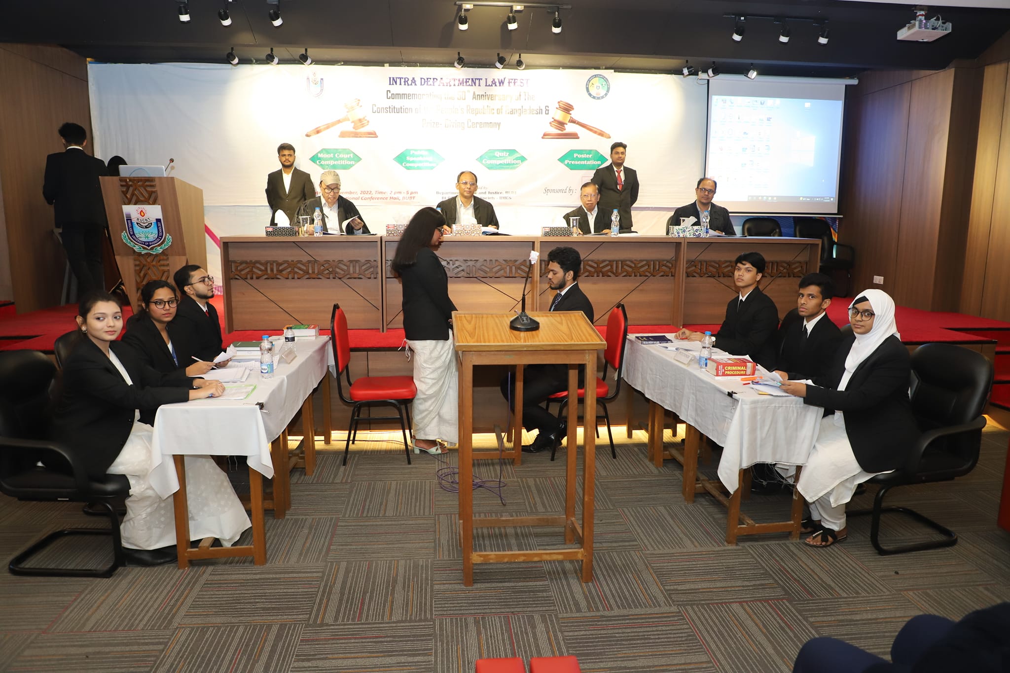 Final moot court competition and prize giving ceremony of Intra Dept. Law Fest